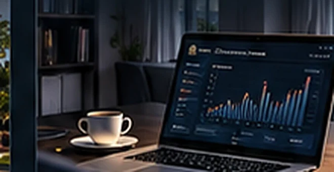 Financieel dashboard op een laptop