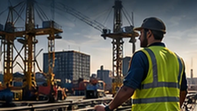 Medewerker bij een bouwproject